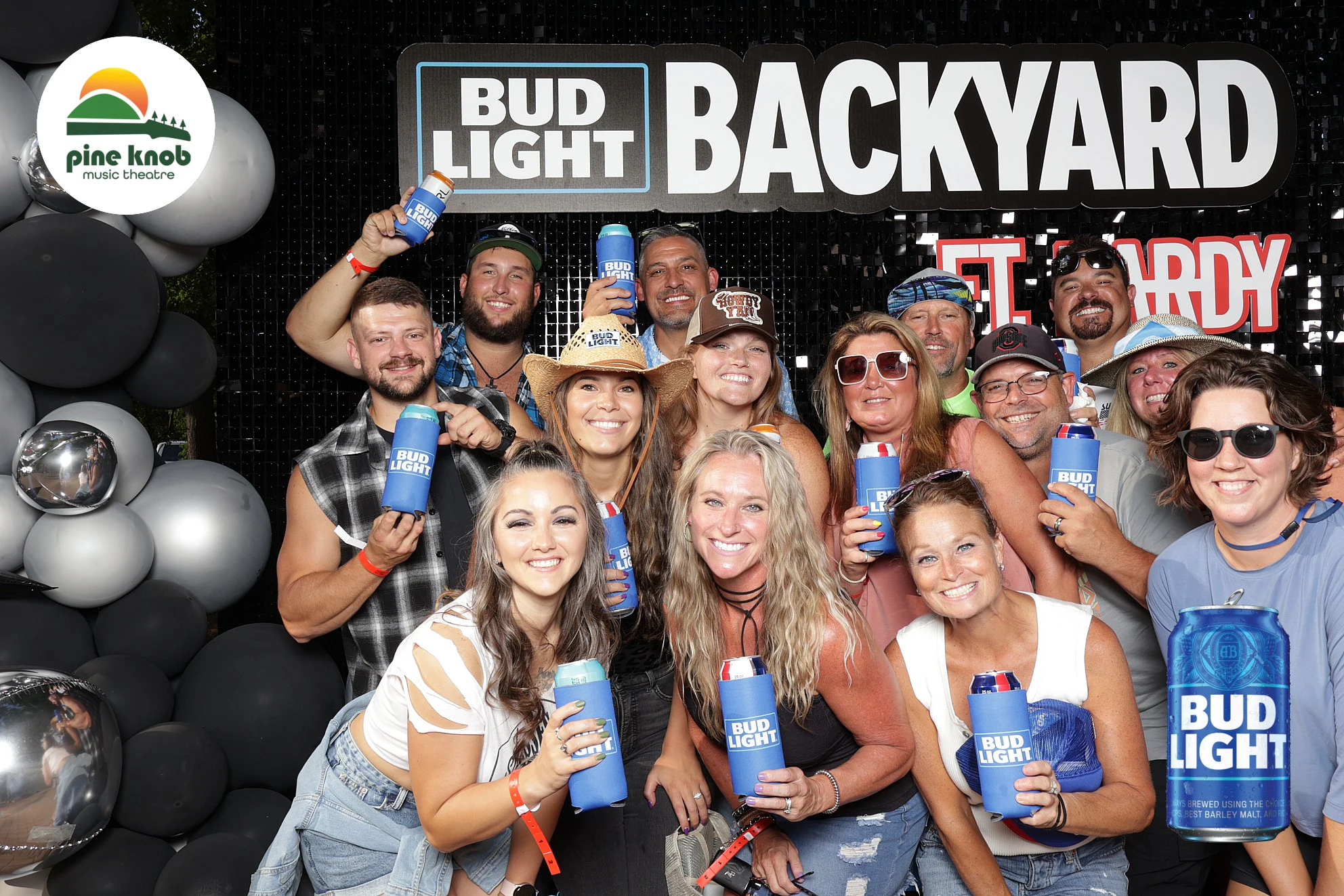 Ten-plus fans packed in with Bud Light cans at 313 Presents Concert Activations