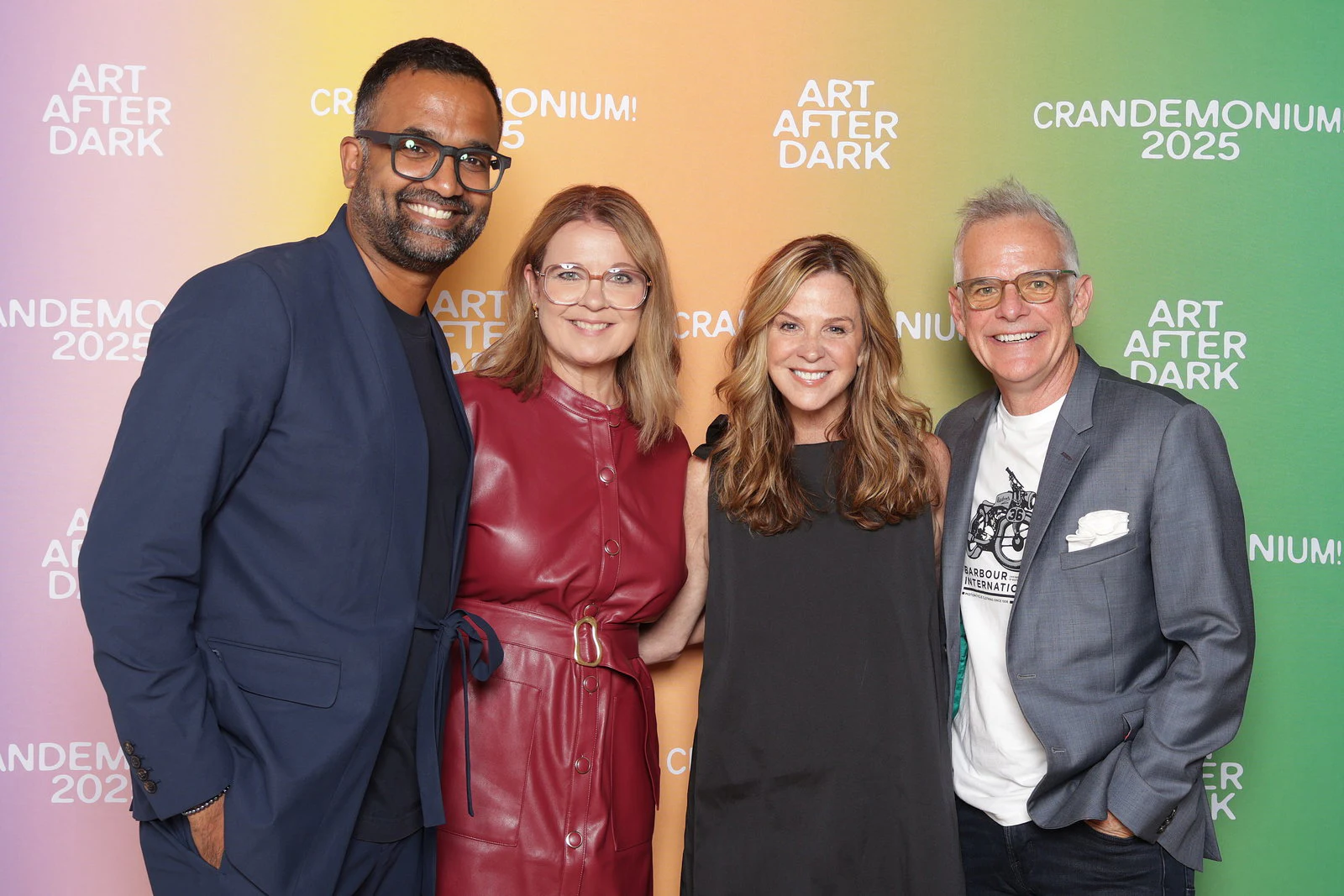 The four guests side by side, smiling at Crandemonium 2025