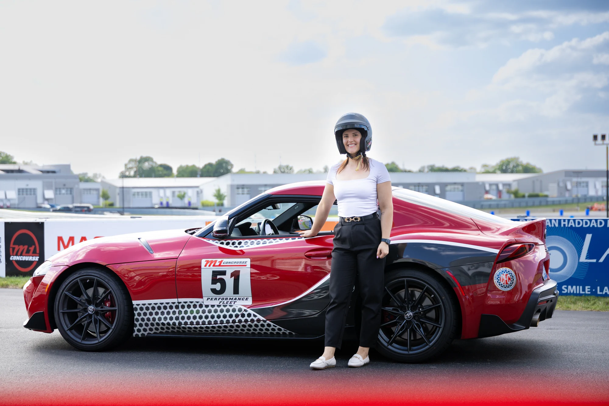 A guest with a helmet on at Dykema Automotive Legal Summit 2026