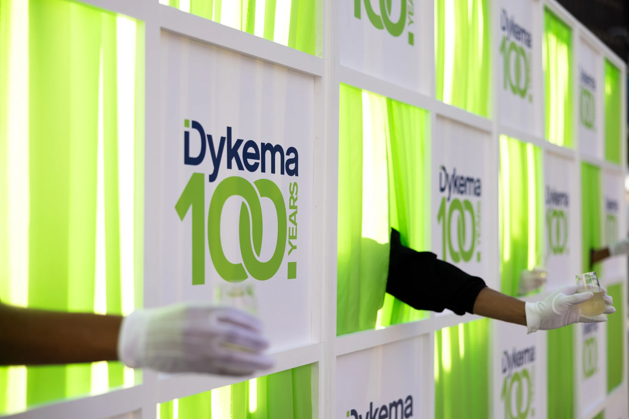 The Dykema 100 Years wall up close at Dykema Centennial Celebration