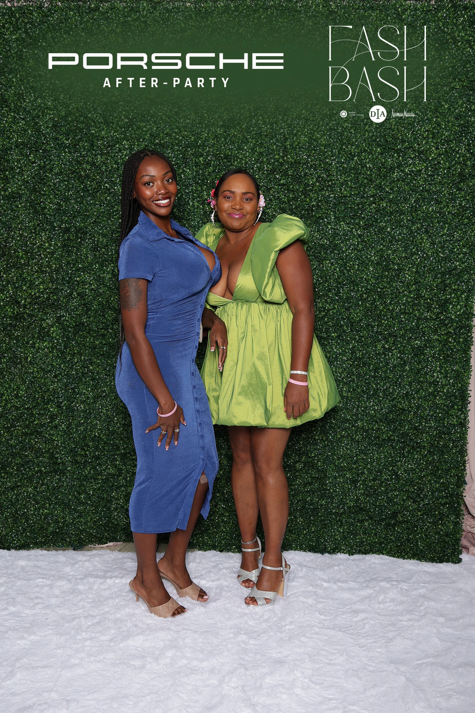 Cobalt and lime side by side at Fash Bash at the DIA