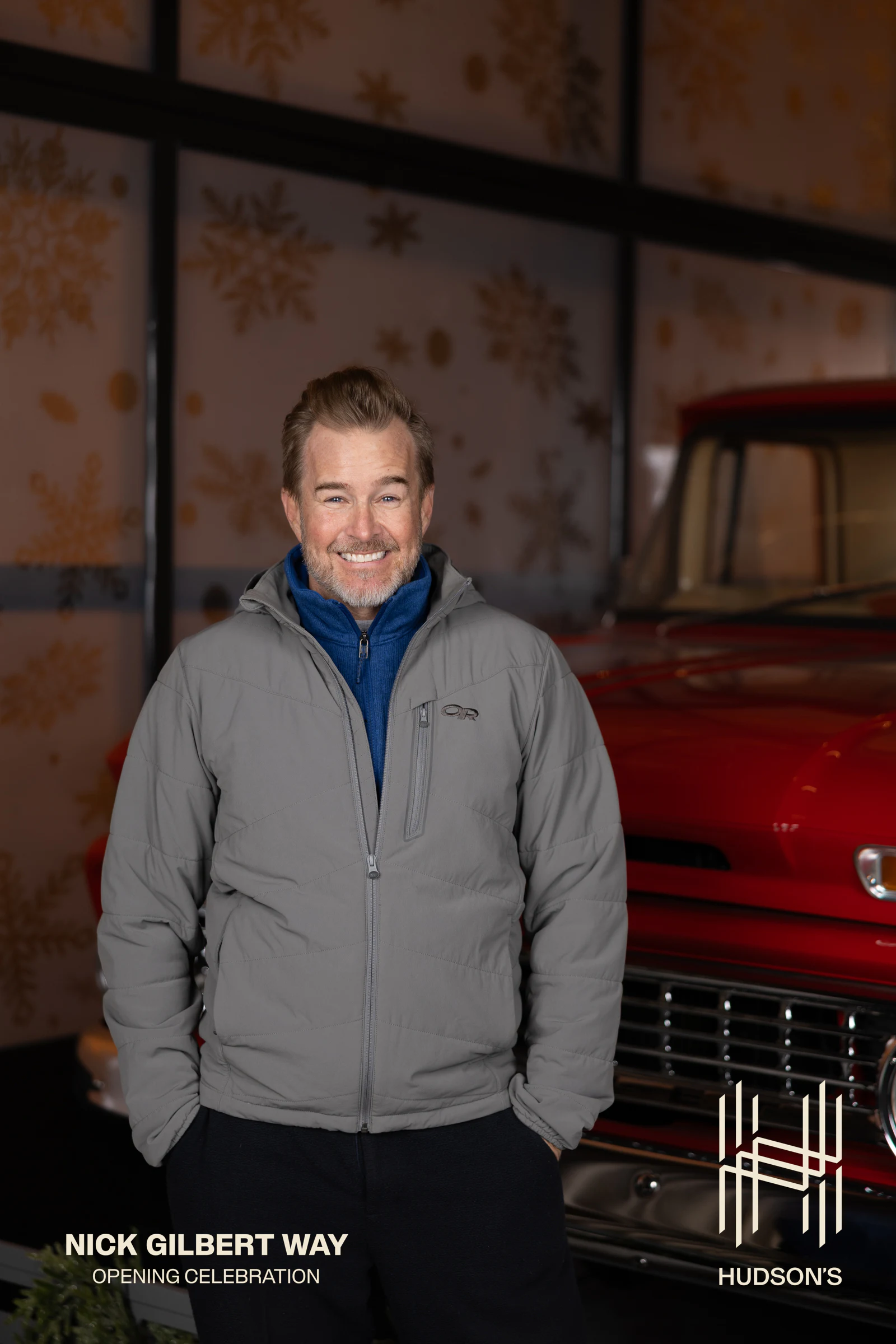 A man smiling at Nick Gilbert Way Opening Celebration