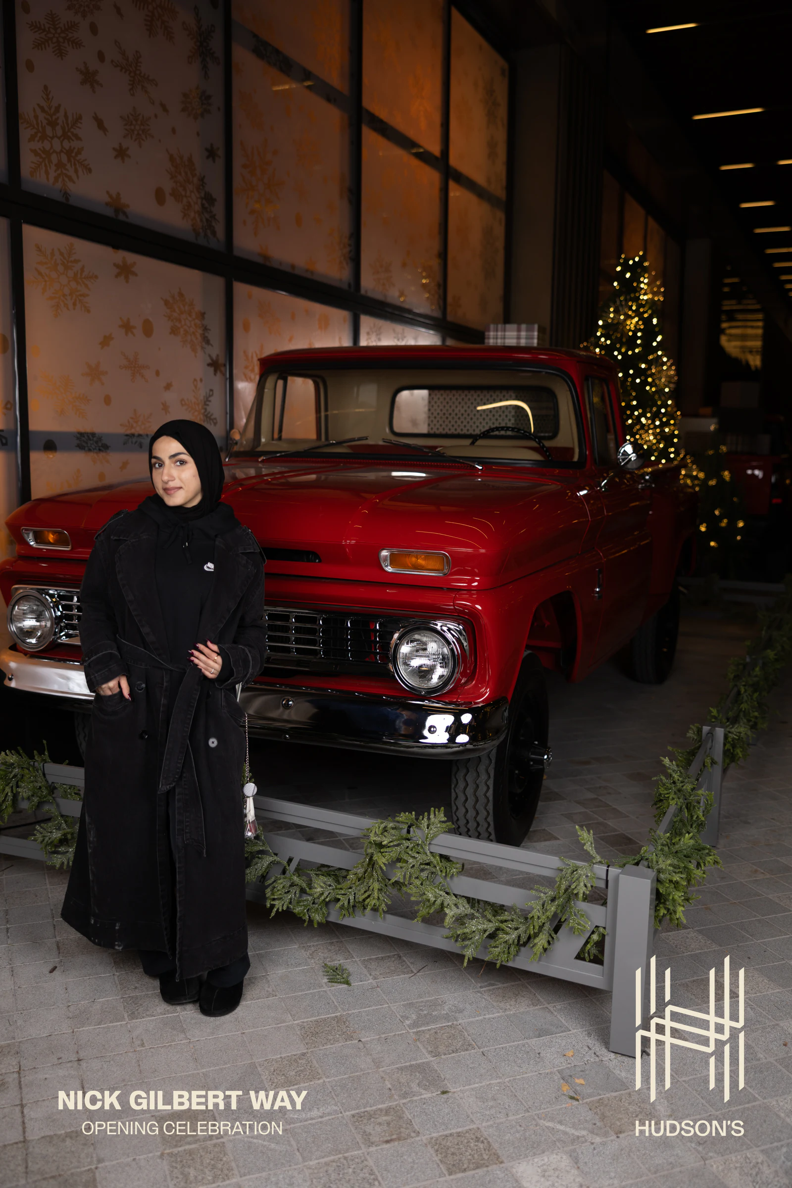 Woman in the black abaya at Nick Gilbert Way Opening Celebration
