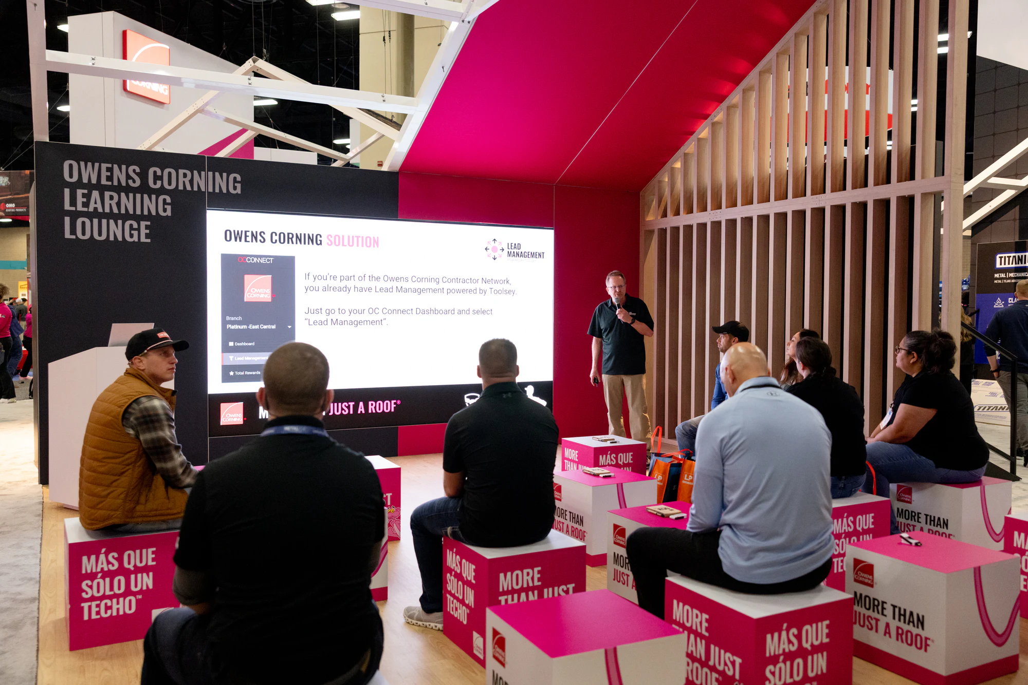 Learning Lounge wide: presenter at Owens Corning at IRE 2025