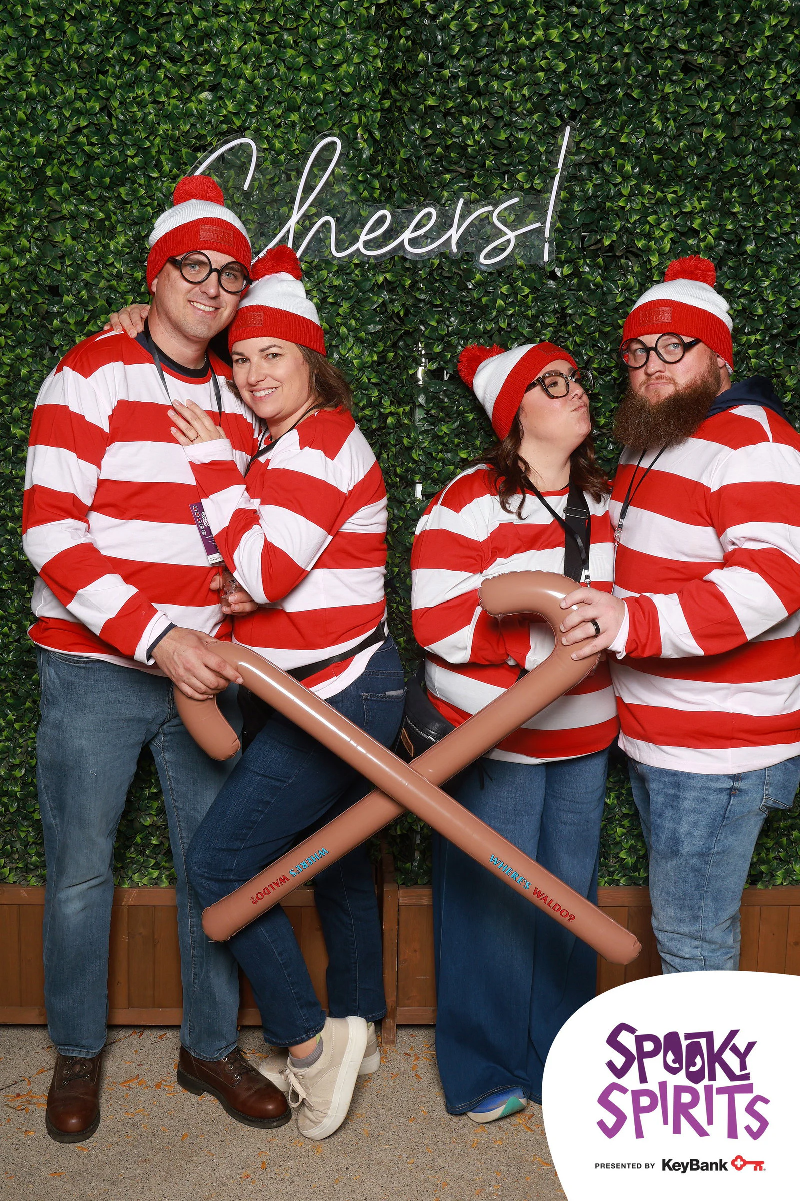 The four Waldos crossing their canes in the middle at Spooky Spirits at the Detroit Zoo 2026