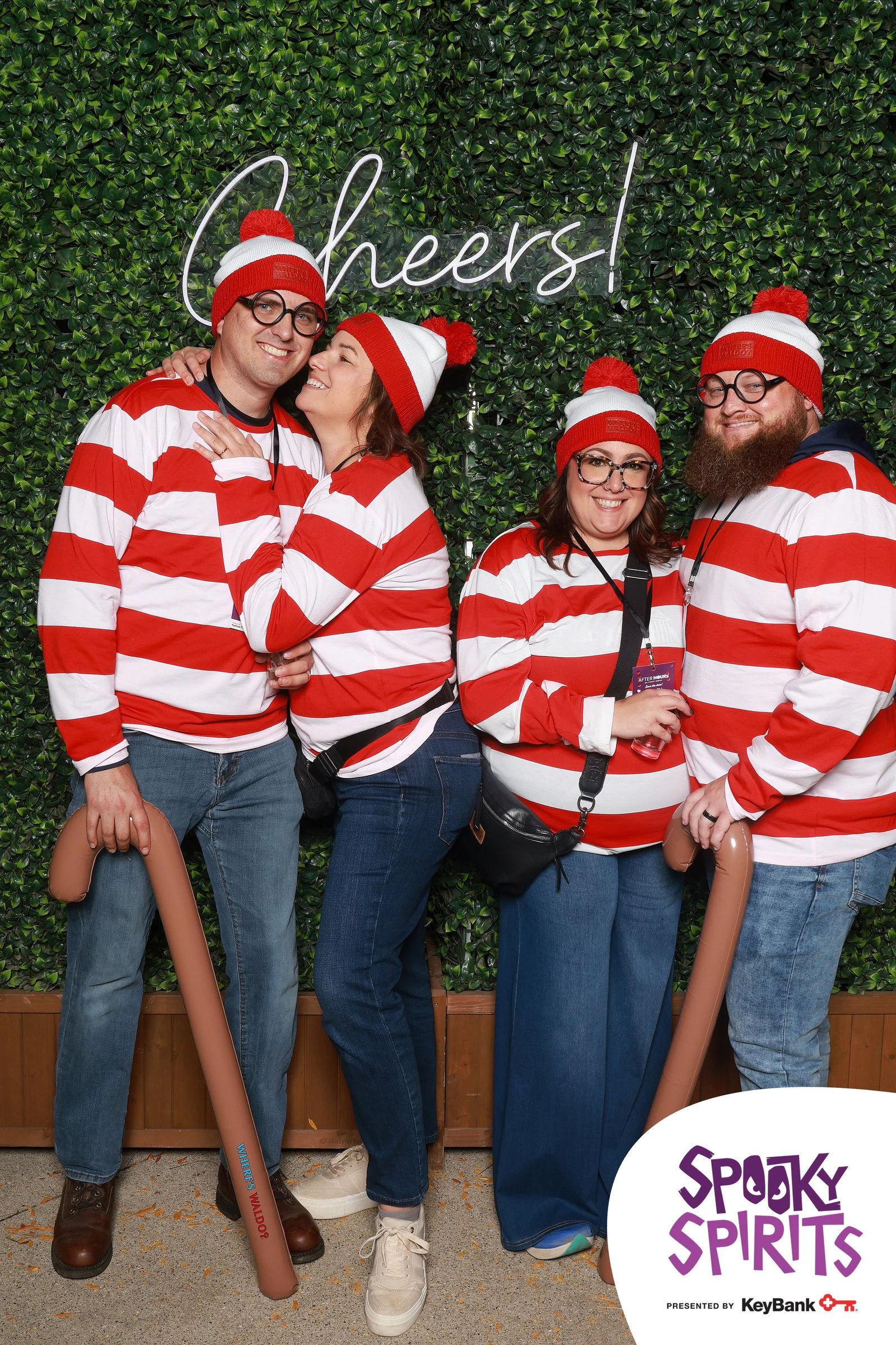 The four Waldos leaning in, canes down at Spooky Spirits at the Detroit Zoo 2026